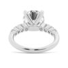 925 Sterling Silver Classic Shared Prong Round Cut Diamond Engagement Ring - Image 6