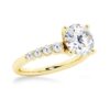 925 Sterling Silver Classic Shared Prong Round Cut Diamond Engagement Ring - Image 7