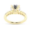 925 Sterling Silver Classic Shared Prong Round Cut Diamond Engagement Ring - Image 9
