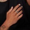 Classic tri link ring in 925 Sterling Silver with broader proportions
