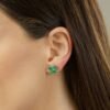 Cleopatra Earrings featuring premium CZ emerald detail
