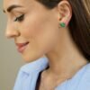 925 Sterling Silver Cleopatra Earrings with elegant colourful accent