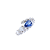 925 sterling silver ring with pear shape stone detailing
