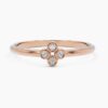 925 Sterling Silver Clover Flower Diamond Ring - Image 7