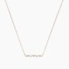 925 Sterling Silver Cluster Bar Diamond Necklace - Image 6