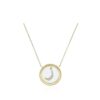 925 Sterling Silver Coin 2 Mini Diamond Pearl Pendant