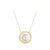 925 Sterling Silver Coin Diamond Pearl Pendant