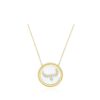 925 Sterling Silver Coin Diamond Pearl Pendant