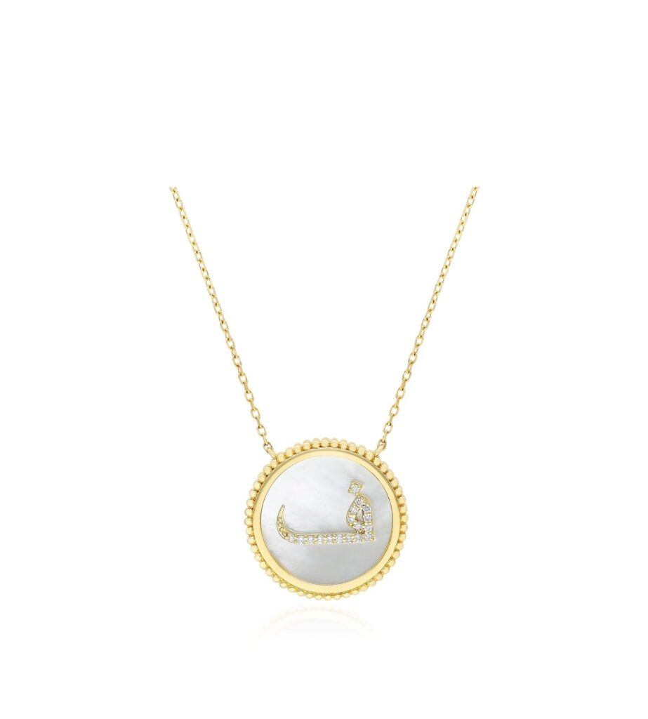 925 Sterling Silver Coin U Diamond Pearl Pendant