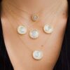 925 Sterling Silver Coin U... Mini Diamond Pearl Pendant - Image 2