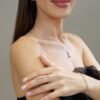 Connect Diamond Ring with delicate chain detail and bold shape