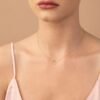 Gold-plated sterling silver necklace with a crescent moon pendant