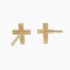 925 Sterling Silver Cross Stud Earrings - Image 3