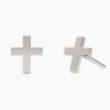 925 Sterling Silver Cross Stud Earrings - Image 4