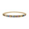 Sterling silver bangle with gold plating and pearl accents