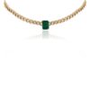 925 Sterling Silver Curb Chain Diamond Choker Necklace - Image 4