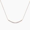 Sleek curved bar necklace in gold-plated sterling silver