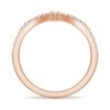 925 Sterling Silver Curved Crown Double Row Graduated Diamond Anniversary Wedding Band - Image 11