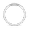 925 Sterling Silver Curved Crown Double Row Graduated Diamond Anniversary Wedding Band - Image 6