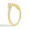 925 Sterling Silver Curved Crown Double Row Graduated Diamond Anniversary Wedding Band - Image 7