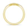 925 Sterling Silver Curved Crown Double Row Graduated Diamond Anniversary Wedding Band - Image 9