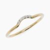 925 Sterling Silver Curved Ring 5 Diamond - Image 4