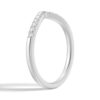 925 Sterling Silver Curved V Diamond Pave Wedding Band - Image 5