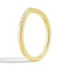 925 Sterling Silver Curved V Diamond Pave Wedding Band - Image 7
