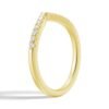 Rhodium-finished band with delicate pave-set stones