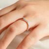 Elegant 2mm wedding band in sterling silver