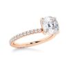 925 Sterling Silver Cushion Cut Diamond Engagement Ring Eternity Pave Band - Image 10