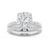 925 Sterling Silver Cushion Cut Diamond Engagement Ring Eternity Pave Band - Image 16