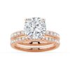 925 Sterling Silver Cushion Cut Diamond Engagement Ring Eternity Pave Band - Image 17