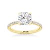 925 Sterling Silver Cushion Cut Diamond Engagement Ring Eternity Pave Band - Image 2