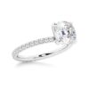 925 Sterling Silver Cushion Cut Diamond Engagement Ring Eternity Pave Band - Image 4