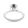 925 Sterling Silver Cushion Cut Diamond Engagement Ring Eternity Pave Band - Image 6