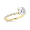 925 Sterling Silver Cushion Cut Diamond Engagement Ring Eternity Pave Band - Image 7