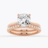 925 Sterling Silver Cushion Cut Diamond Engagement Ring Hidden Halo - Image 17