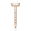 925 Sterling Silver Cushion Cut Diamond Engagement Ring Hidden Halo - Image 11