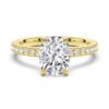 925 Sterling Silver Cushion Cut Diamond Engagement Ring Hidden Halo - Image 2