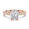 925 Sterling Silver Cushion Cut Diamond Engagement Ring Hidden Halo - Image 3