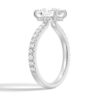 925 Sterling Silver Cushion Cut Diamond Engagement Ring Hidden Halo - Image 4