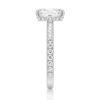 925 Sterling Silver Cushion Cut Diamond Engagement Ring Hidden Halo - Image 5