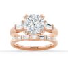 925 Sterling Silver Cushion Cut Diamond Engagement Ring Tapered Baguette Side Stones - Image 25