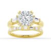 925 Sterling Silver Cushion Cut Diamond Engagement Ring Tapered Baguette Side Stones - Image 26