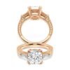 Gold-plated sterling silver ring with baguette side accents