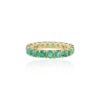 925 Sterling Silver Cushion Cut Emerald Band
