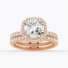 925 Sterling Silver Cushion Cut Halo Diamond Engagement Ring - Image 18