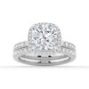 925 Sterling Silver Cushion Cut Halo Diamond Engagement Ring - Image 23