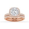 925 Sterling Silver Cushion Cut Halo Diamond Engagement Ring - Image 24